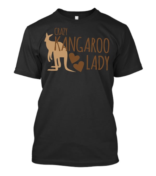 CRAZY KANGAROO LADY Kangaroo Hearts T-Shirt