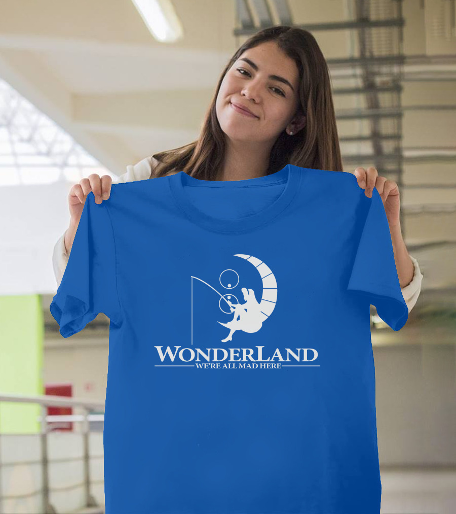 Wonderland We're All Mad Here Moon Fishing T-Shirt