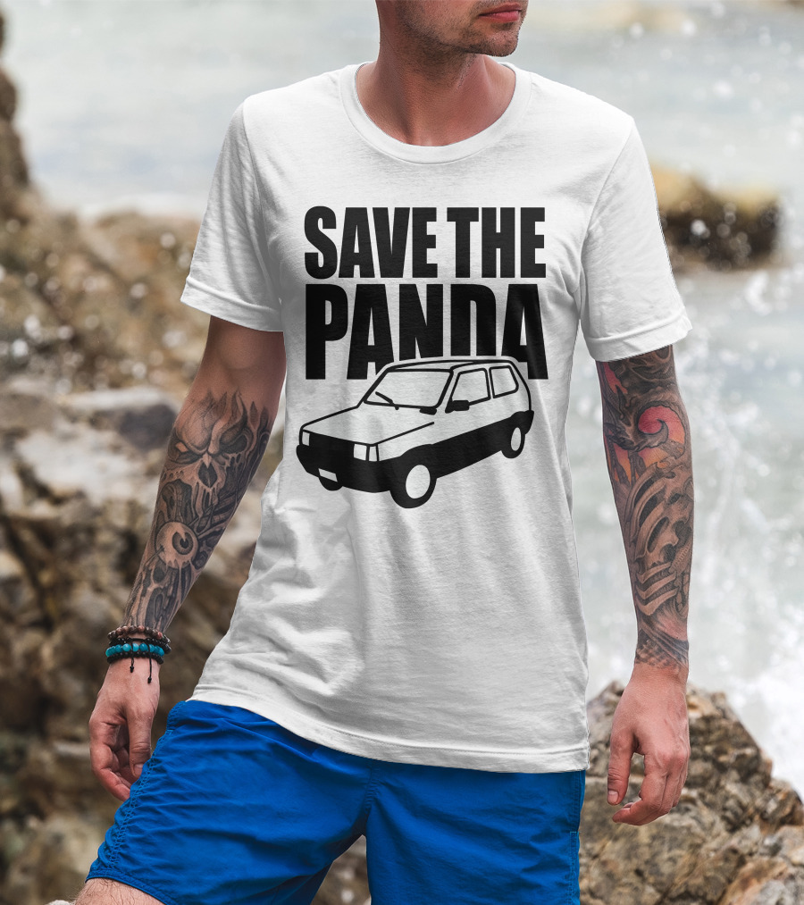 SAVE THE PANDA Fiat Car T-Shirt