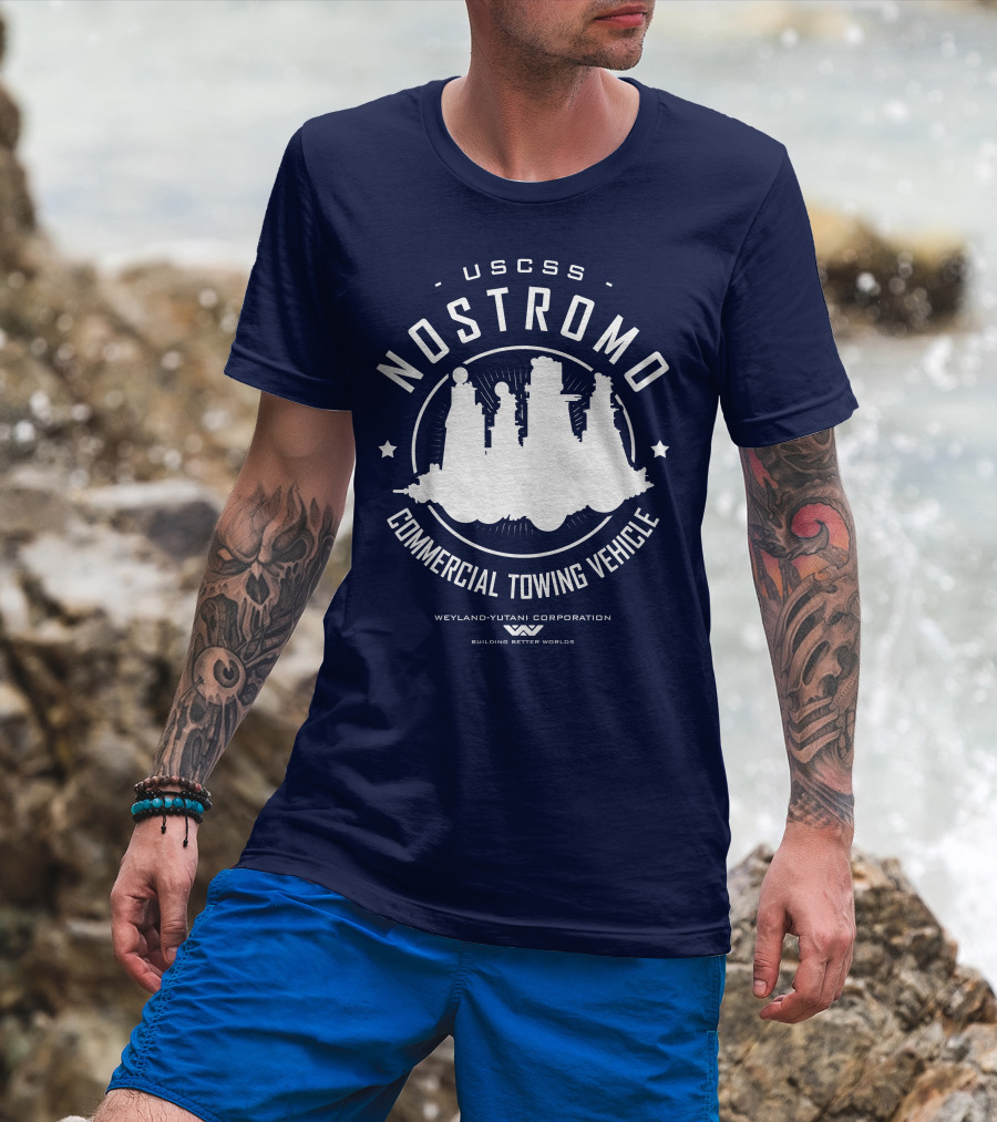 USCSS Nostromo Commercial Towing Vehicle Weyland-Yutani Building Better Worlds T-Shirt