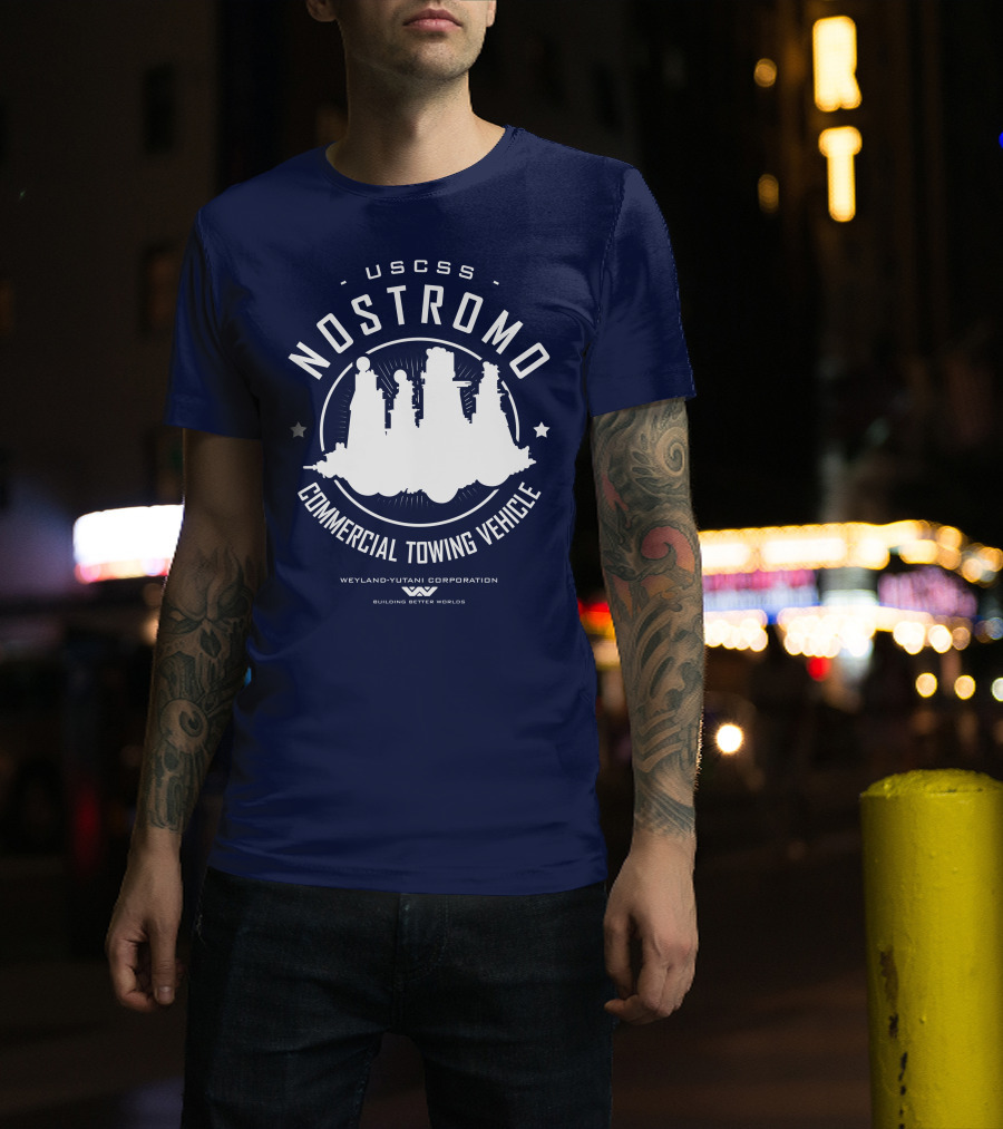 USCSS Nostromo Commercial Towing Vehicle Weyland-Yutani Building Better Worlds T-Shirt