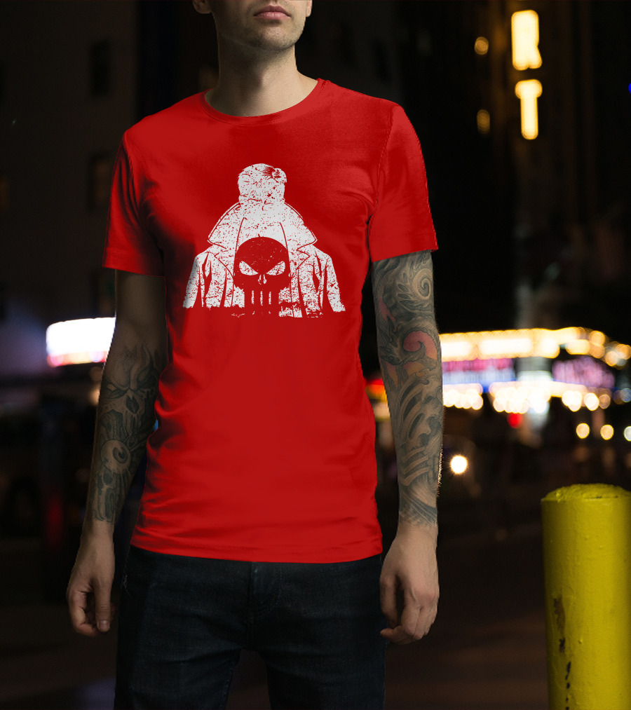 Punisher Shadow Of Vengeance Trench Coat Skull T-Shirt