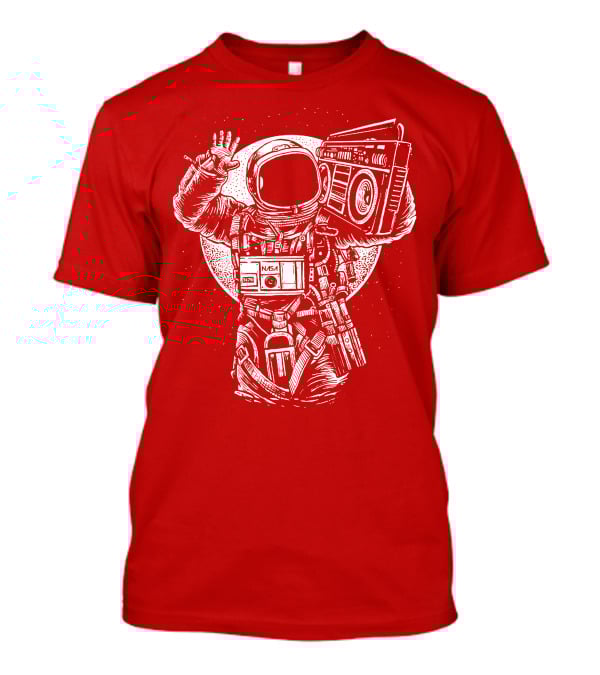 NASA Astronaut With Boombox Space T-Shirt