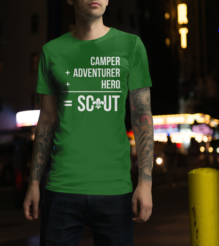 Camper Adventurer Hero Scout Fleur-de-Lis T-Shirt