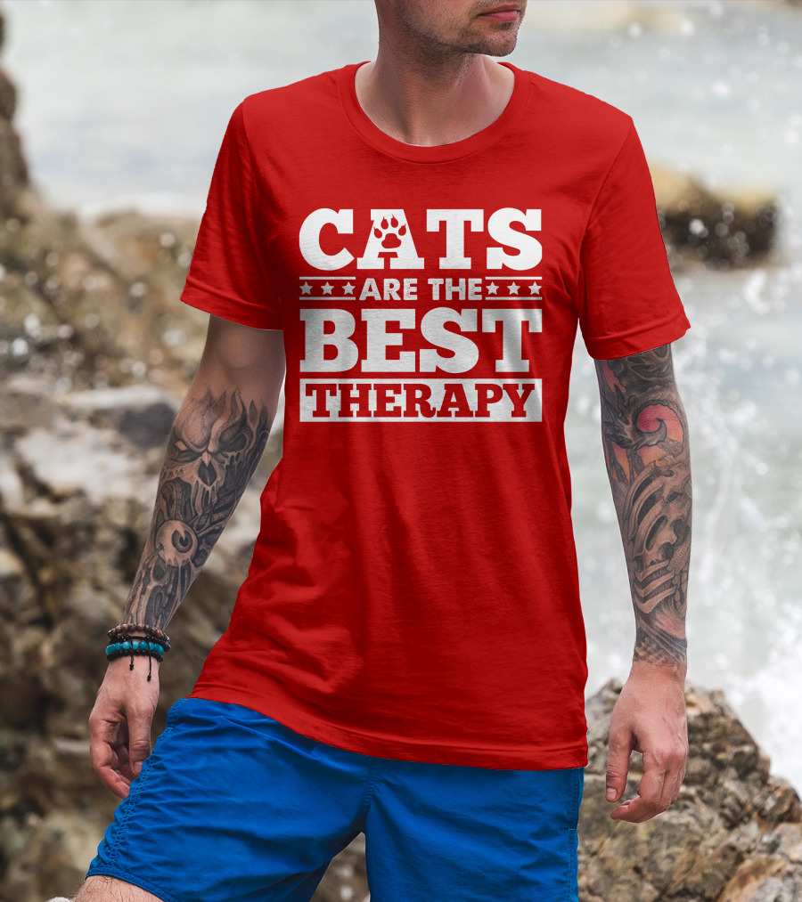 Cats Are The Best Therapy T-Shirt