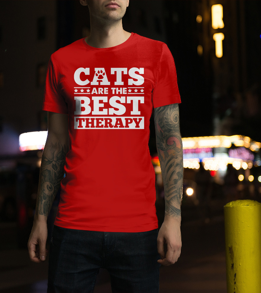 Cats Are The Best Therapy T-Shirt
