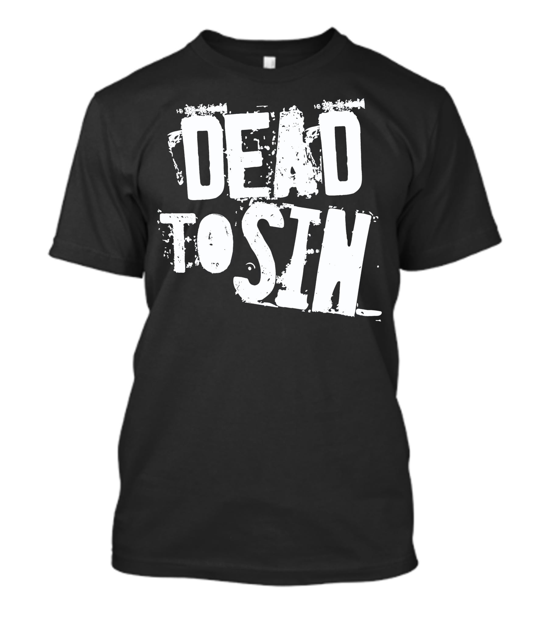 Dead To Sin Distressed Font Vintage Aesthetic T-Shirt