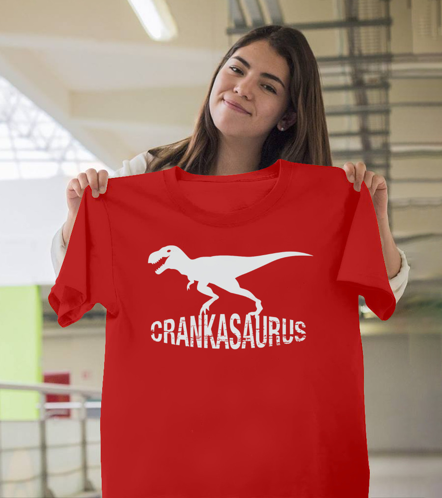 Crankasaurus Dinosaur Logo Parody T-Rex T-Shirt