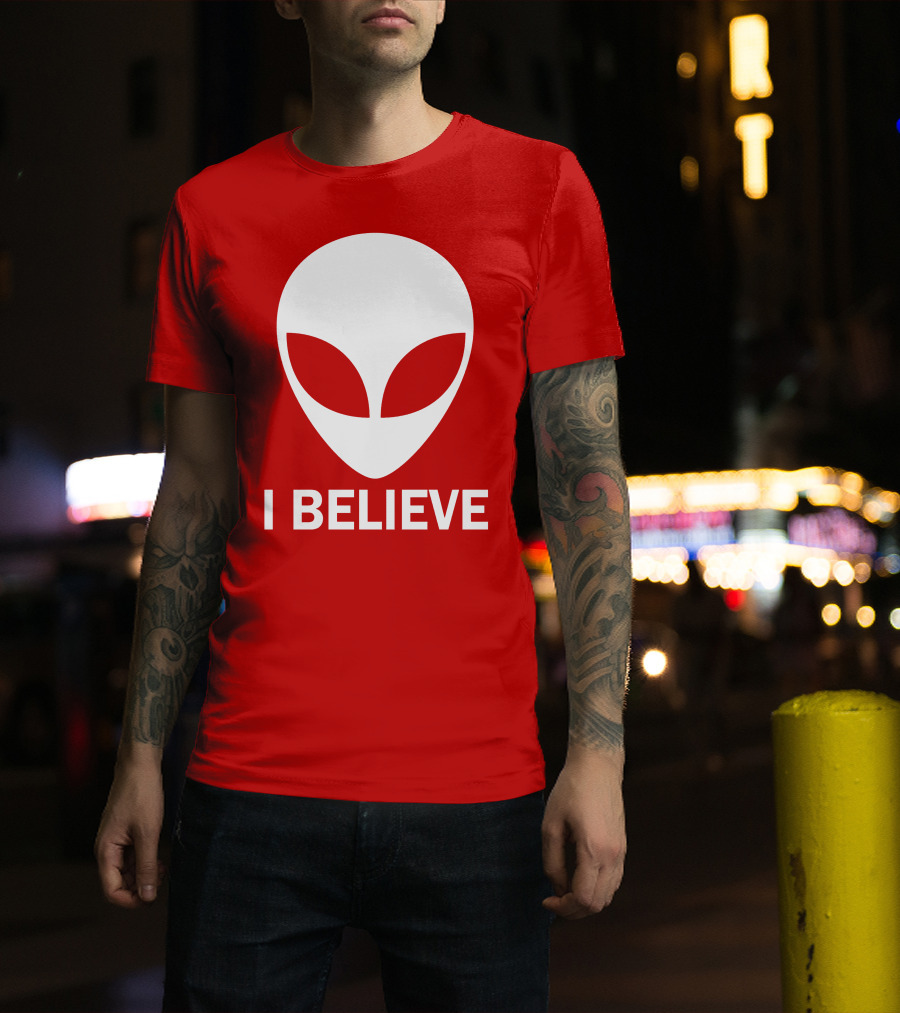 I Believe Alien Face T-Shirt