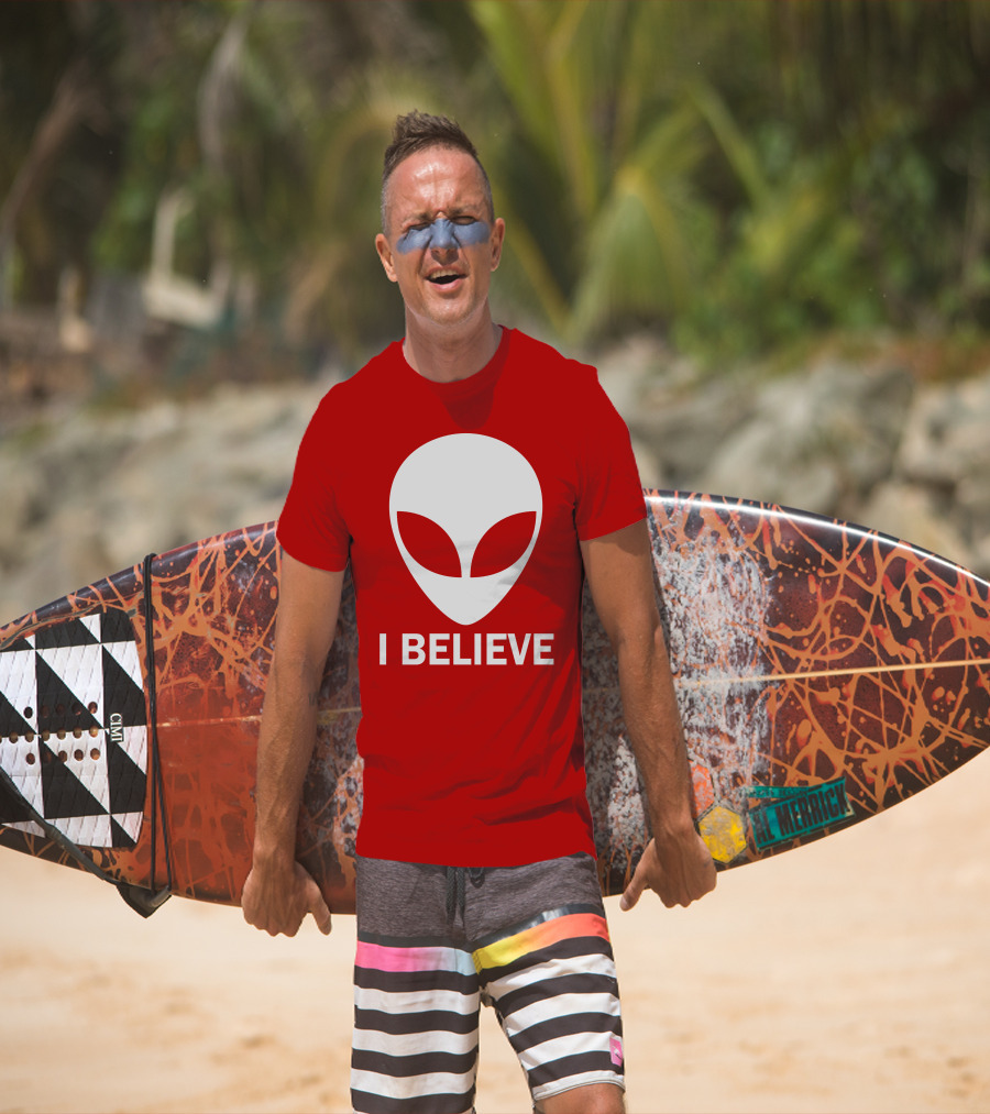 I Believe Alien Face T-Shirt