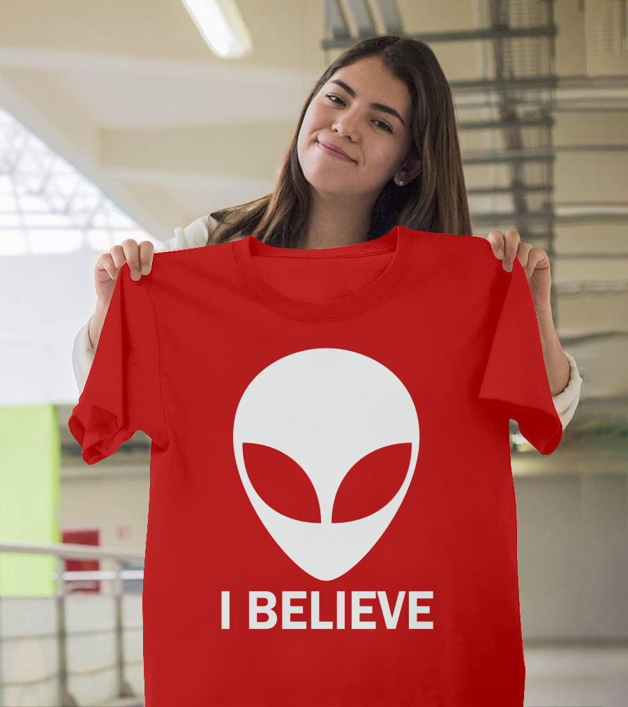 I Believe Alien Face T-Shirt
