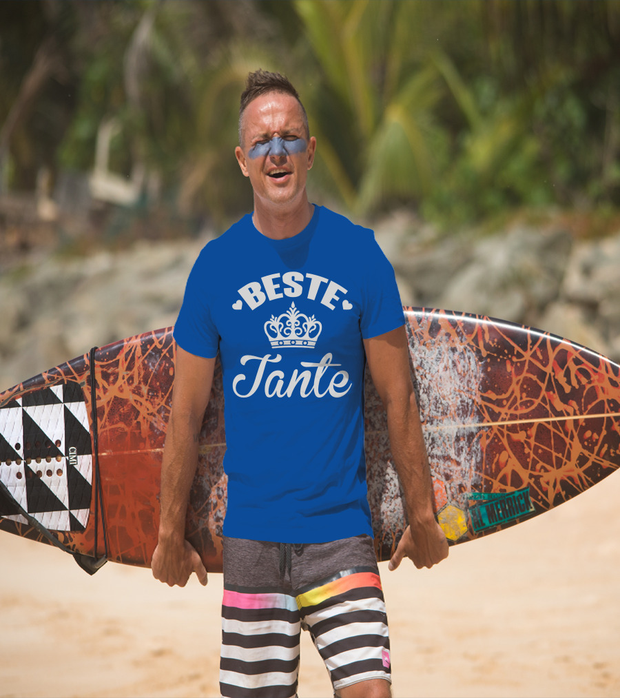 Beste Tante Krone Herz Symbole T-Shirt