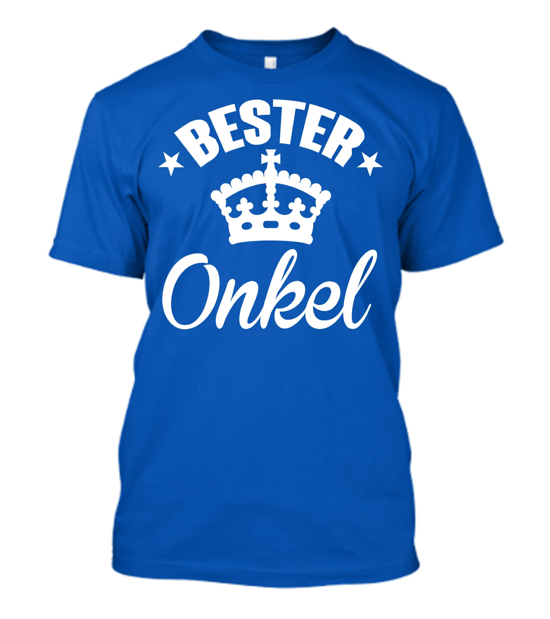 Bester Onkel Der Welt Krone-Star-Blaue Perfektion T-Shirt