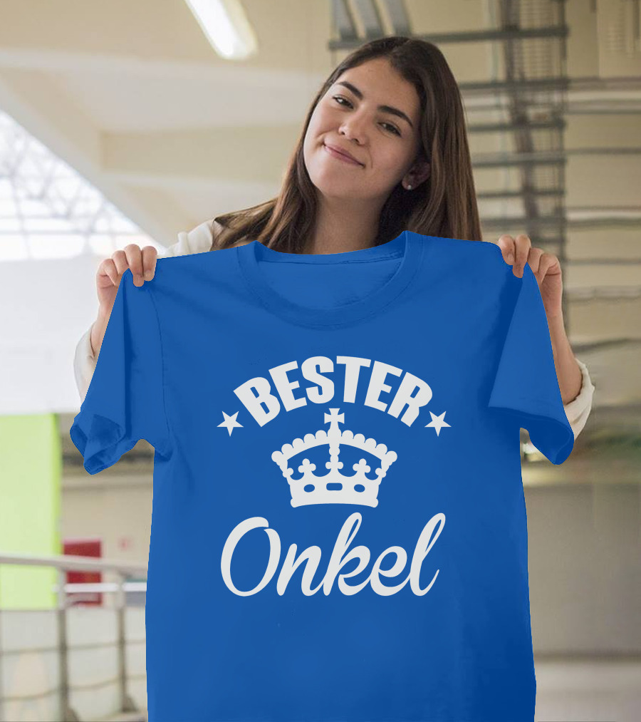 Bester Onkel Der Welt Krone-Star-Blaue Perfektion T-Shirt