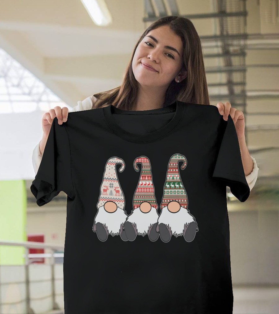 3 Nordic Gnomes Winter Christmas Swedish Tomte Scandinavian T-Shirt