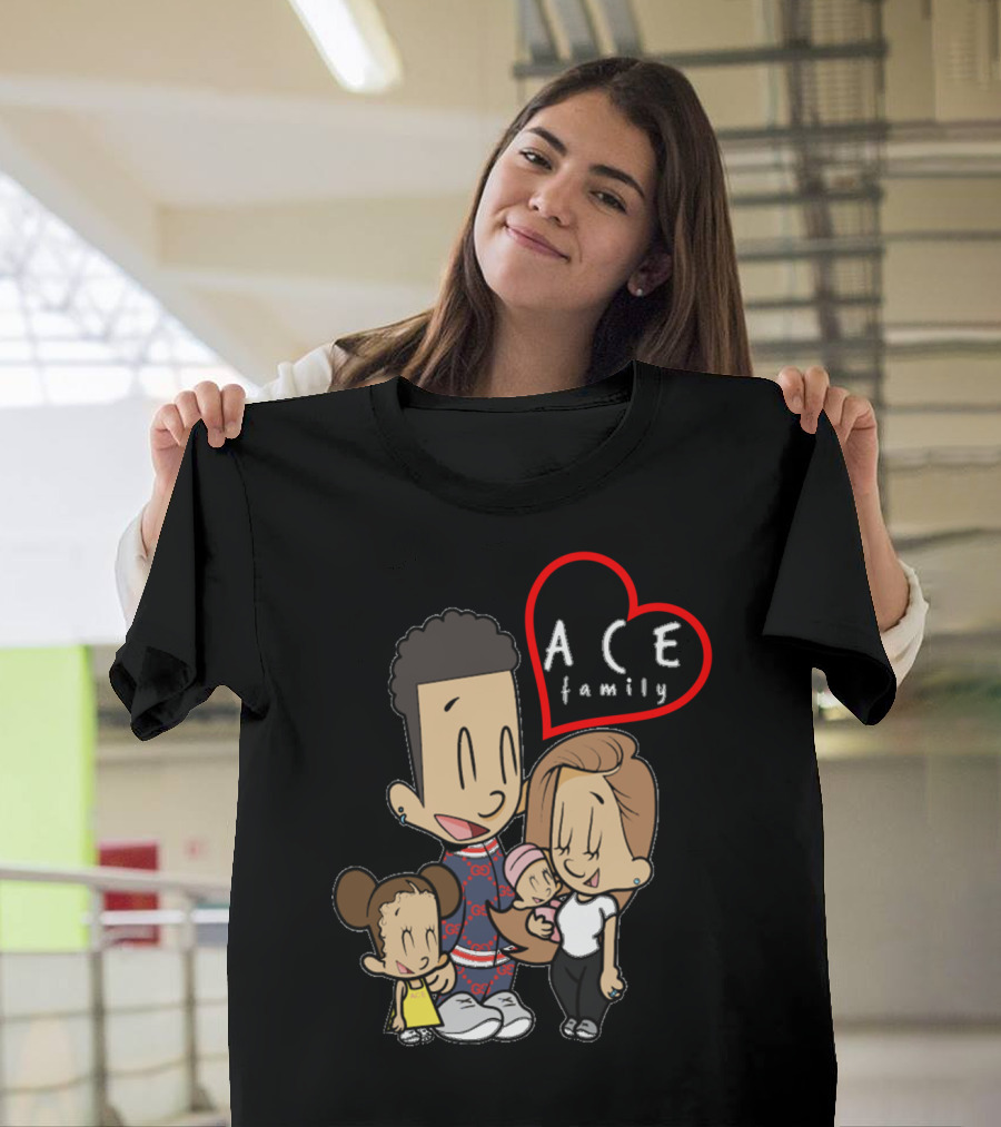 Ace Family Cartoon Heart Merck T-Shirt
