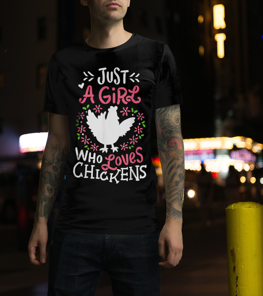 Just A Girl Who Loves Chickens Cute Dress T-Shirt