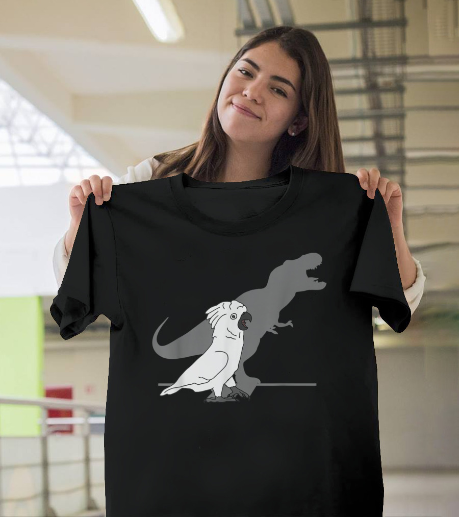 Cute Screaming Parrot Bird Birb Funny Trex T-Shirt