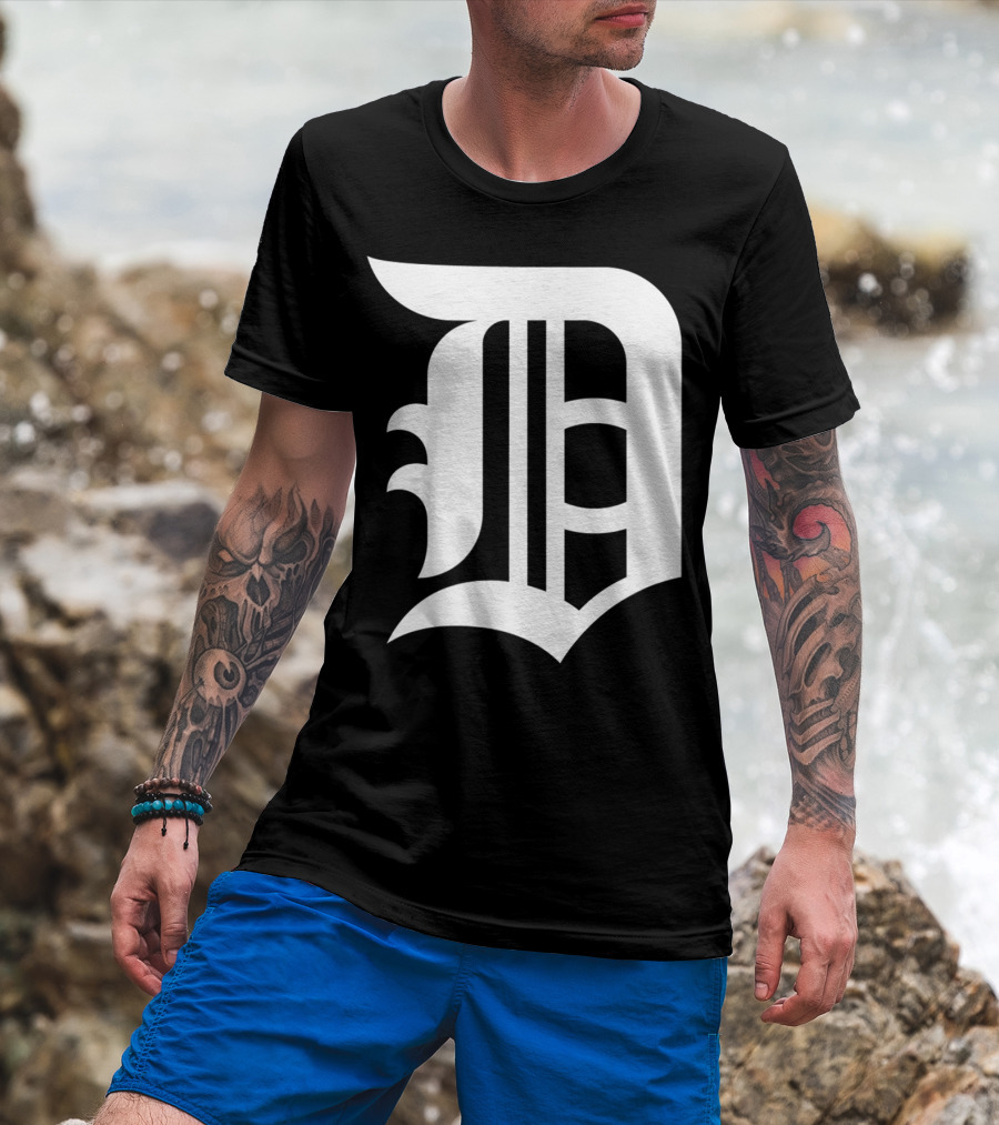 Detroit Baseball D Vintage Michigan Bengal T-Shirt