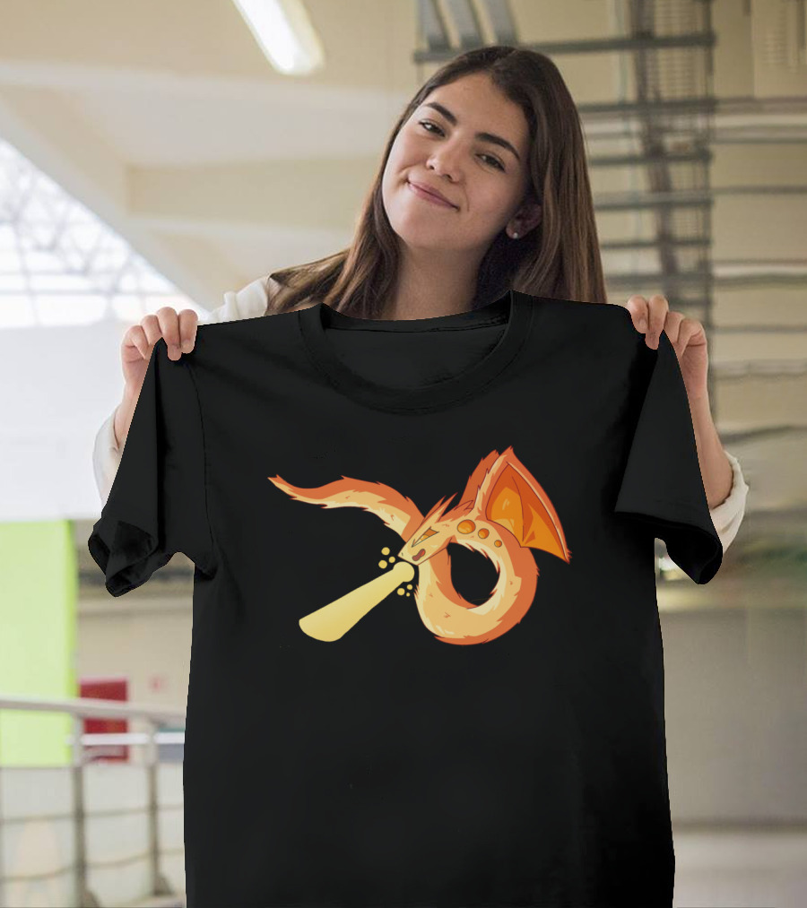 Dragon Flame Fiery Serpent Breathing Light Beam T-Shirt