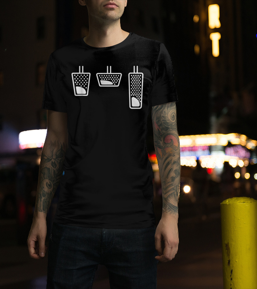 Gas Brake Clutch Pedal JDM Race Car Drifting Icons T-Shirt