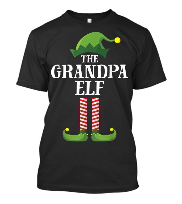 The Grandpa Elf Christmas Holiday Group Matching Family T-Shirt