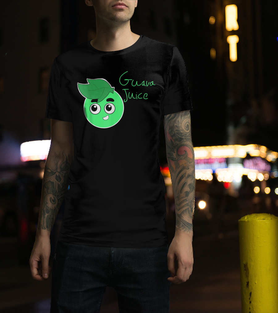 Guava Juice Green Cute Cartoon Face Youth T-Shirt