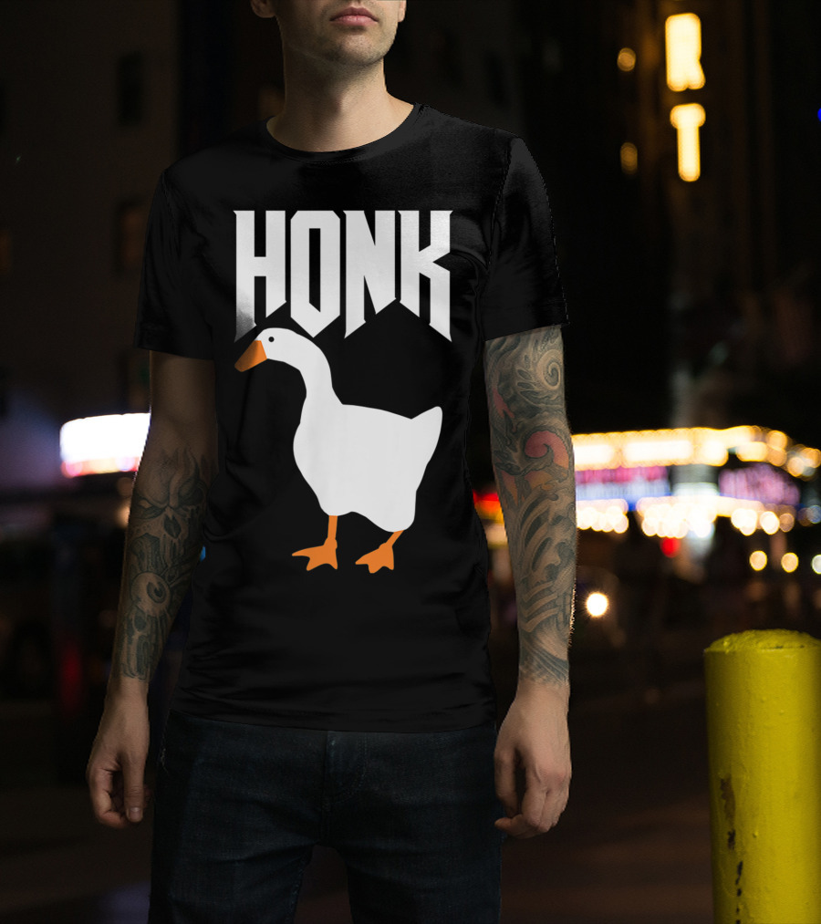 Honk Goose Funny Video Gamer Untitled Goose Game T-Shirt