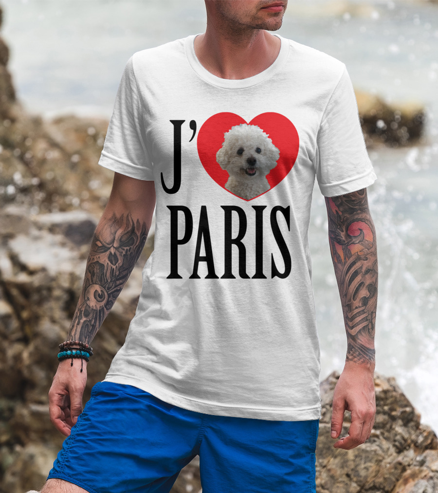 J'aime Paris Bichon Frise Heart T-Shirt