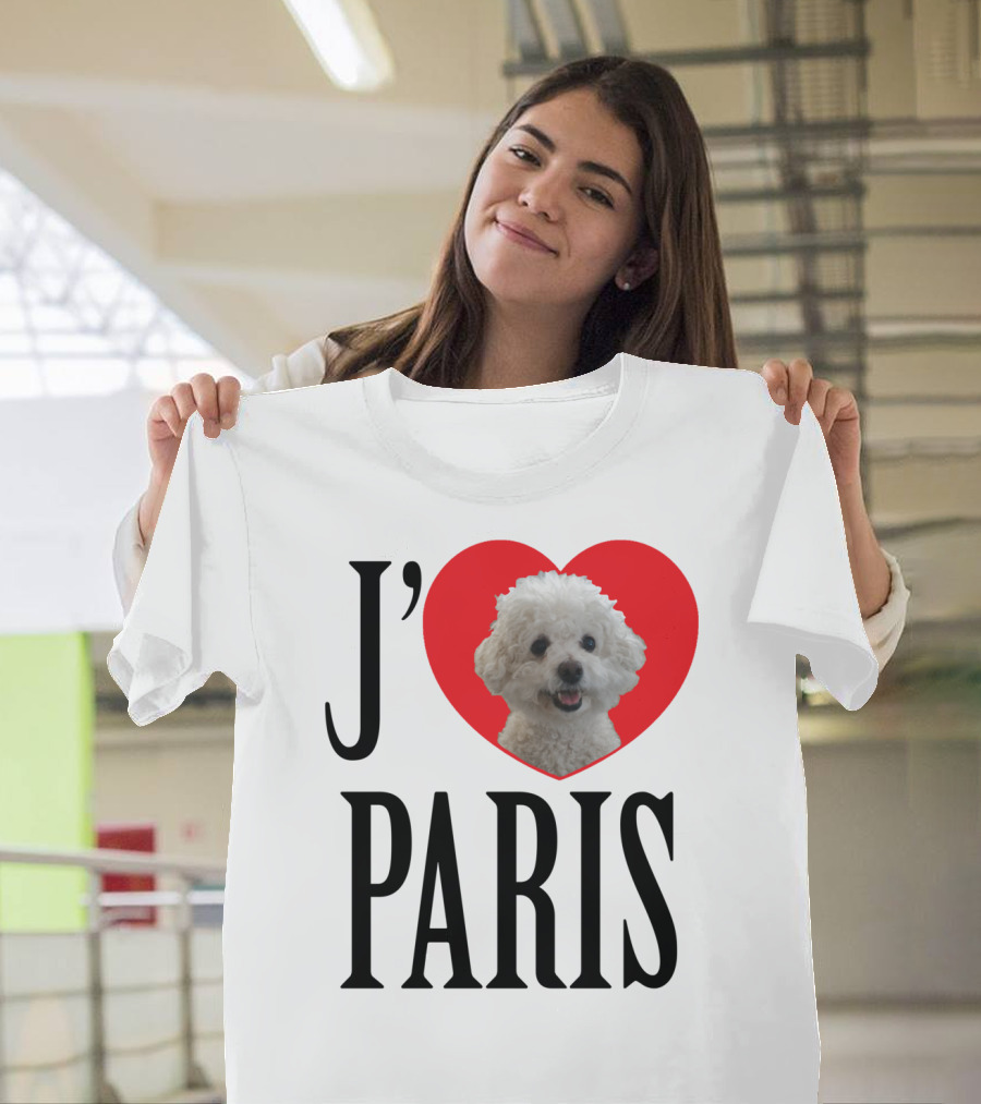 J'aime Paris Bichon Frise Heart T-Shirt