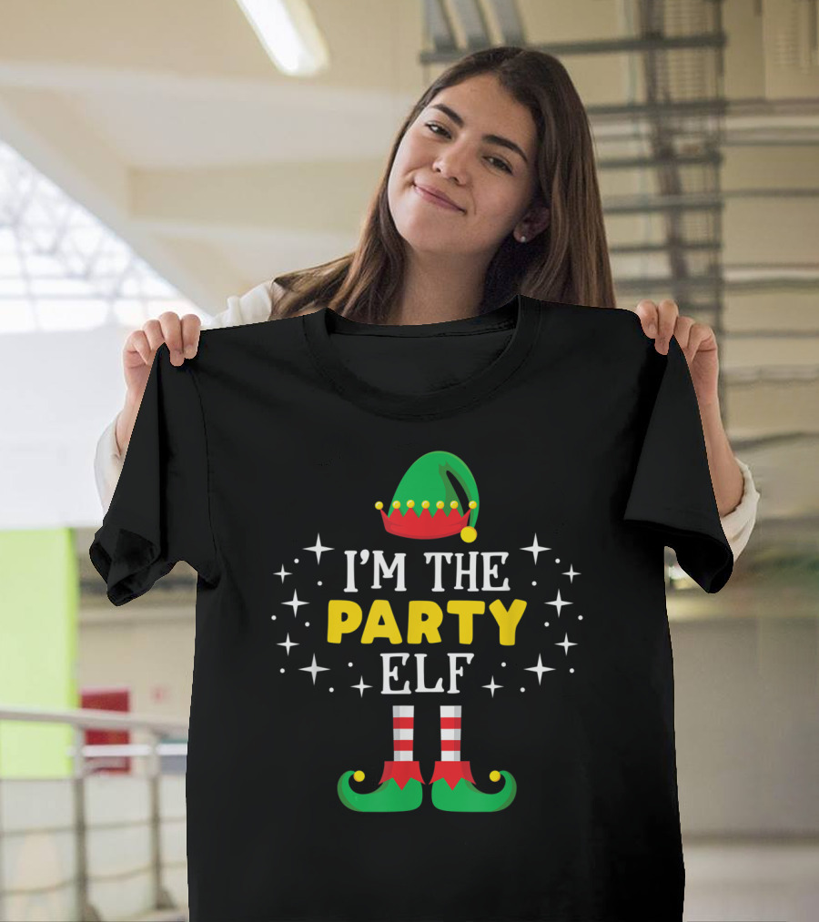 I'm The Party Elf Funny Xmas Family Festive T-Shirt