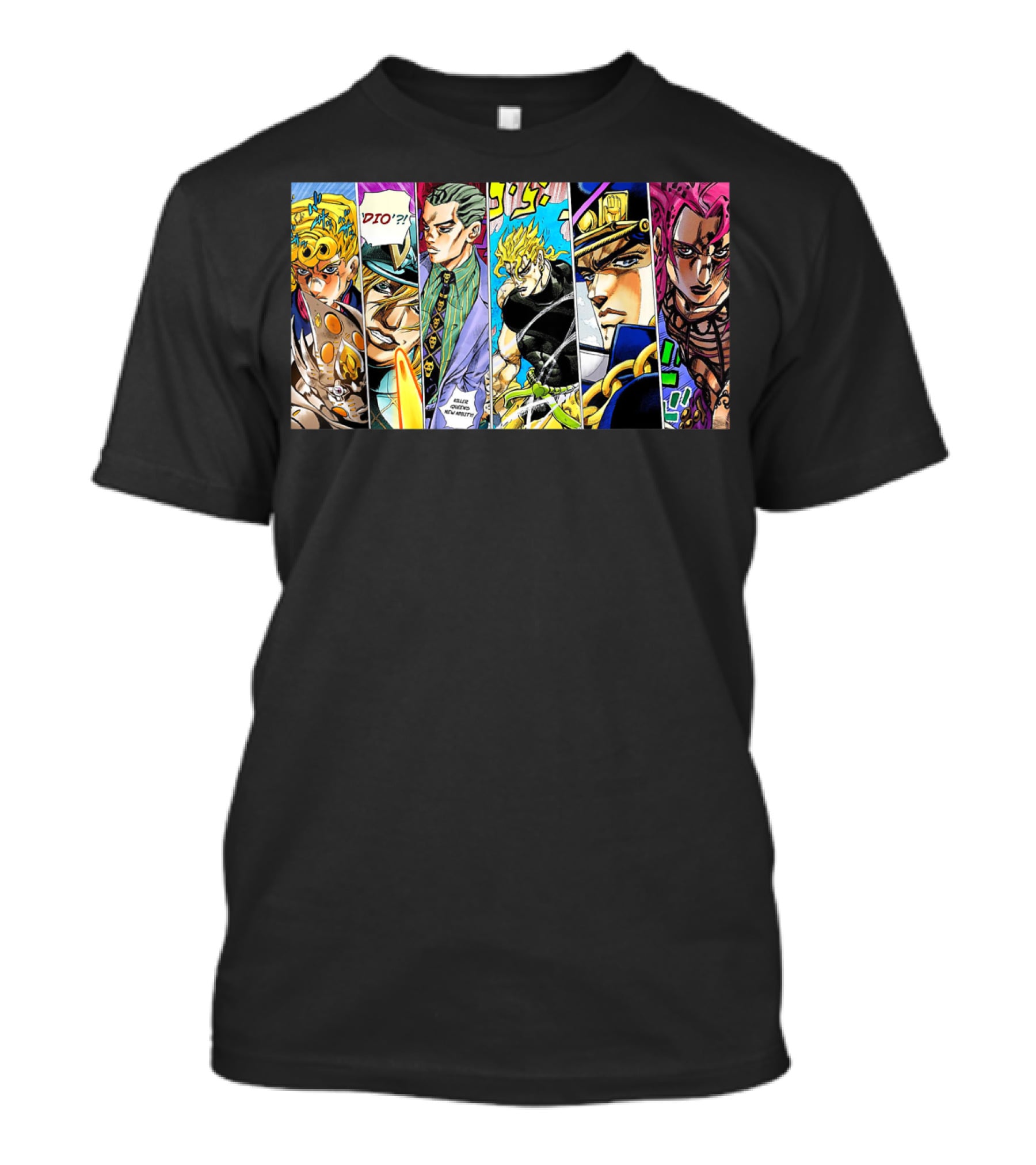 Jojo's Bizarre Adventure Characters Collage Comic Strip T-Shirt