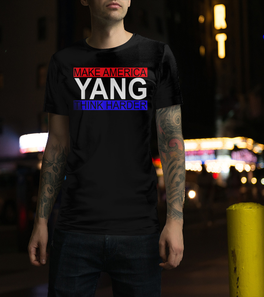 Make America Yang Think Harder Andrew Yang Math T-Shirt