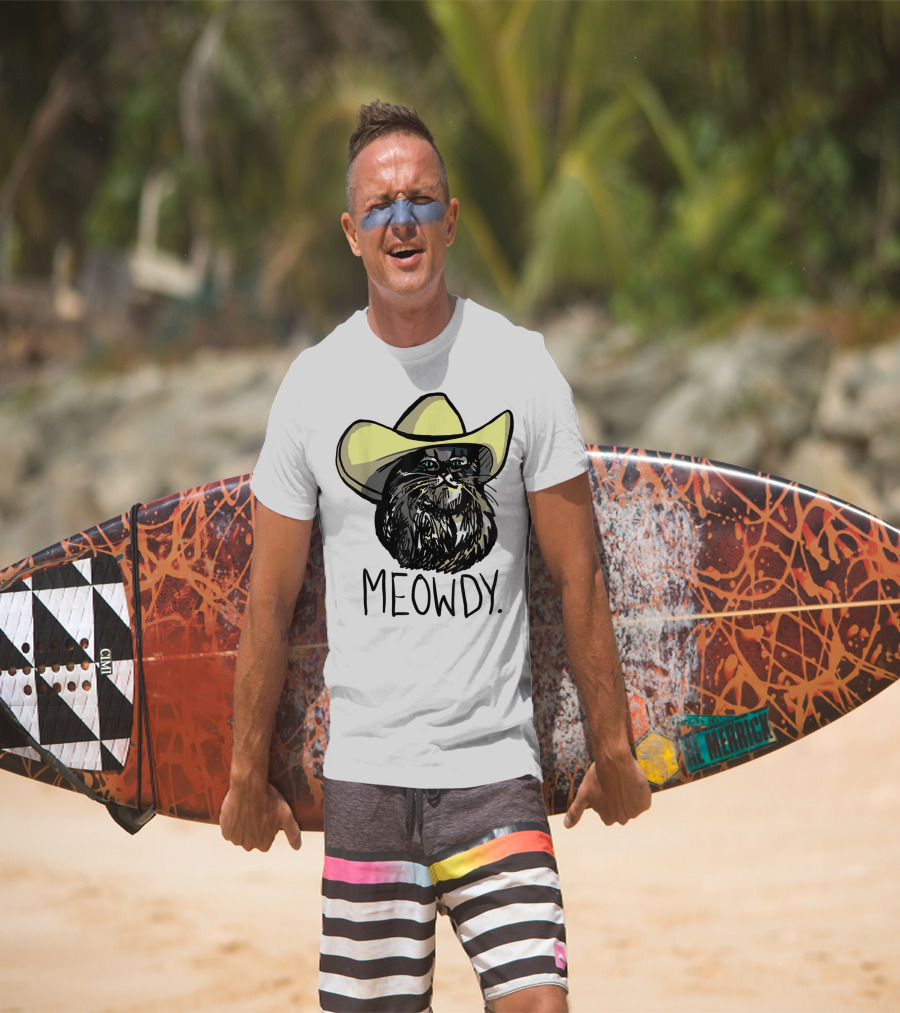 MEOWDY Texas Cowboy Cat T-Shirt