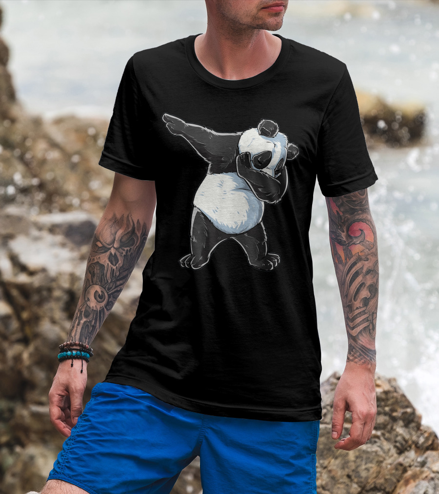 Panda Costume Dabbing Panda Dabbing Dance Pose T-Shirt