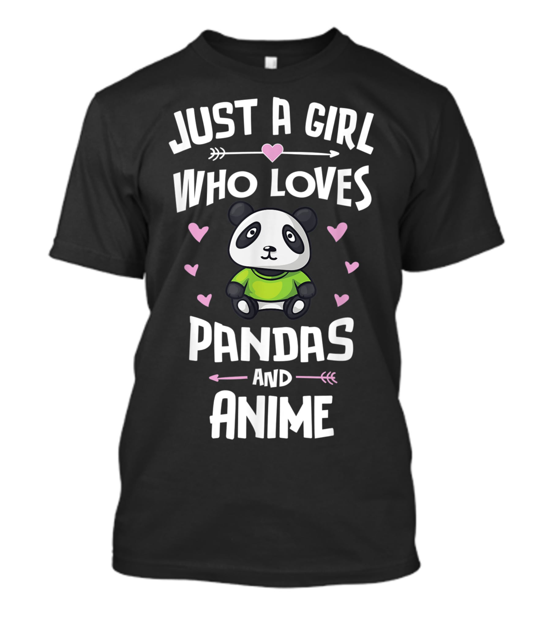 Just A Girl Who Loves Pandas And Anime T-Shirt