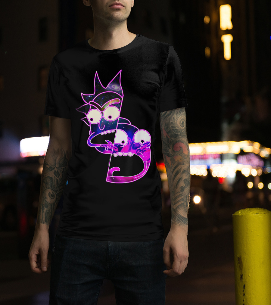 Trippy Galactic Rick And Morty Space Fusion T-Shirt