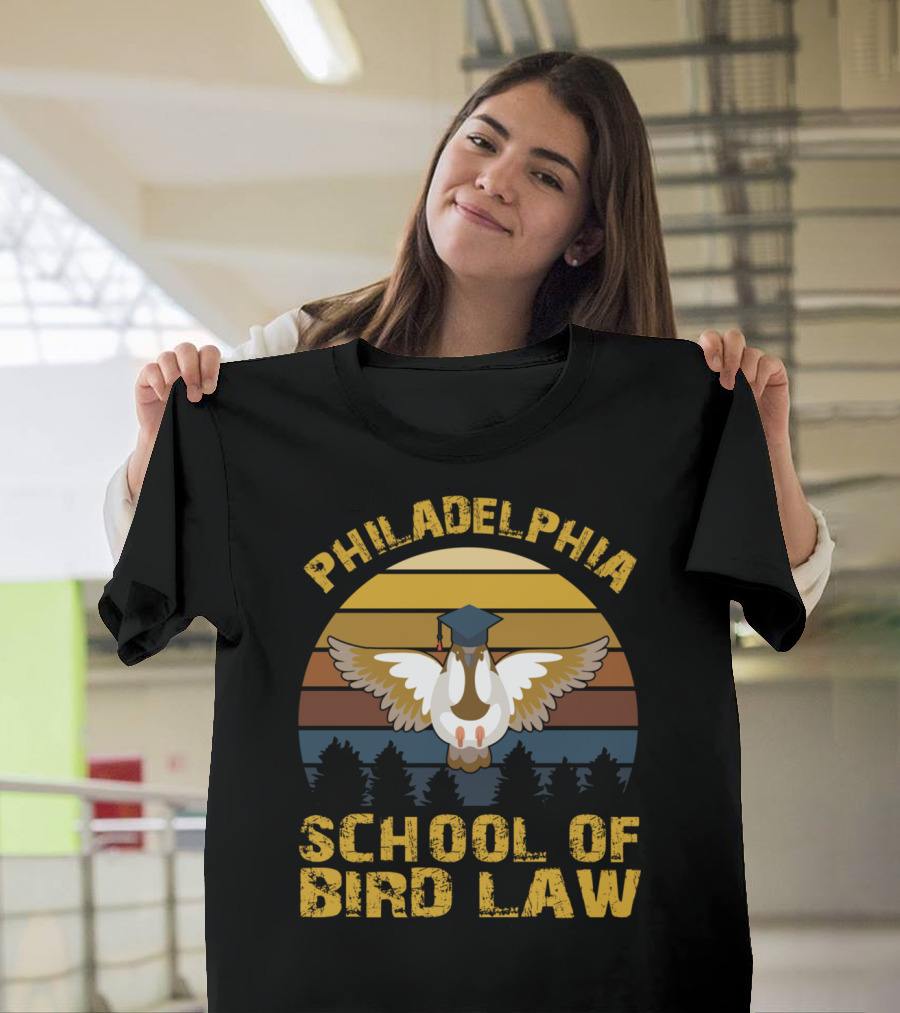 Philadelphia School Of Bird Law Vintage Retro Owl Graduation T-Shirt