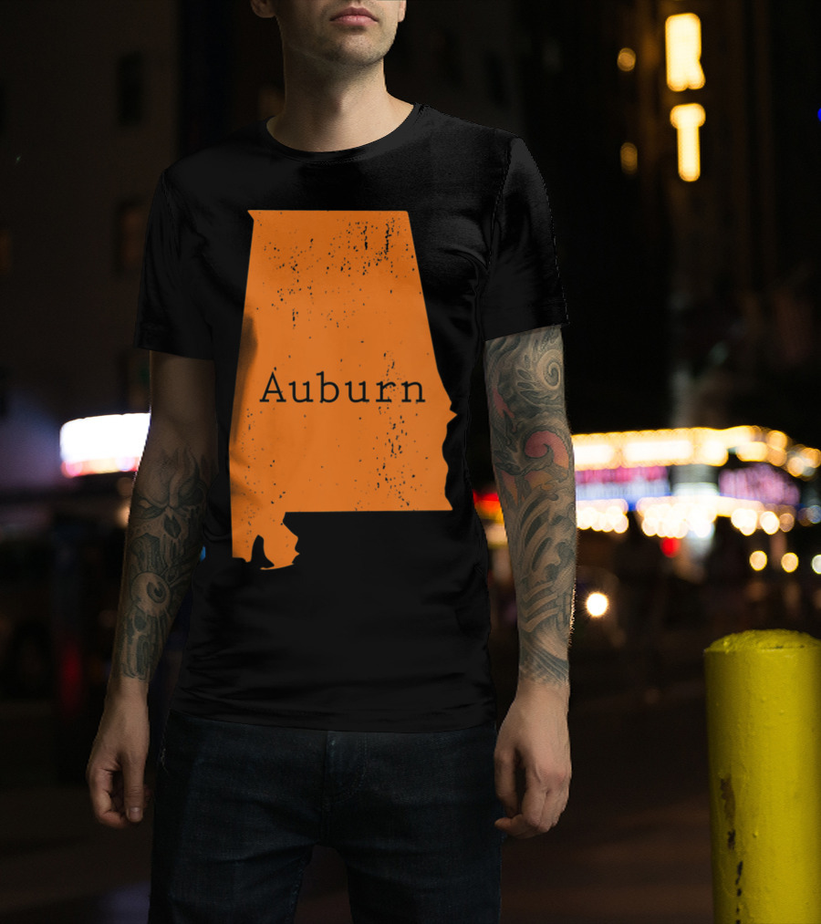 Auburn Alabama Vintage Map T-Shirt