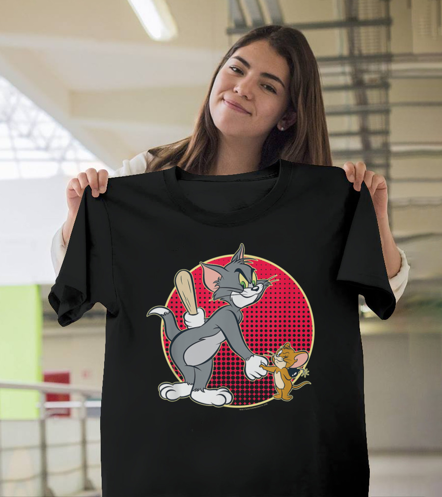 Tom And Jerry Classic Cartoon Characters Playful Moment T-Shirt