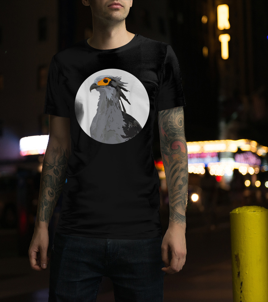 African Secretary Bird Sagittarius Circle T-Shirt