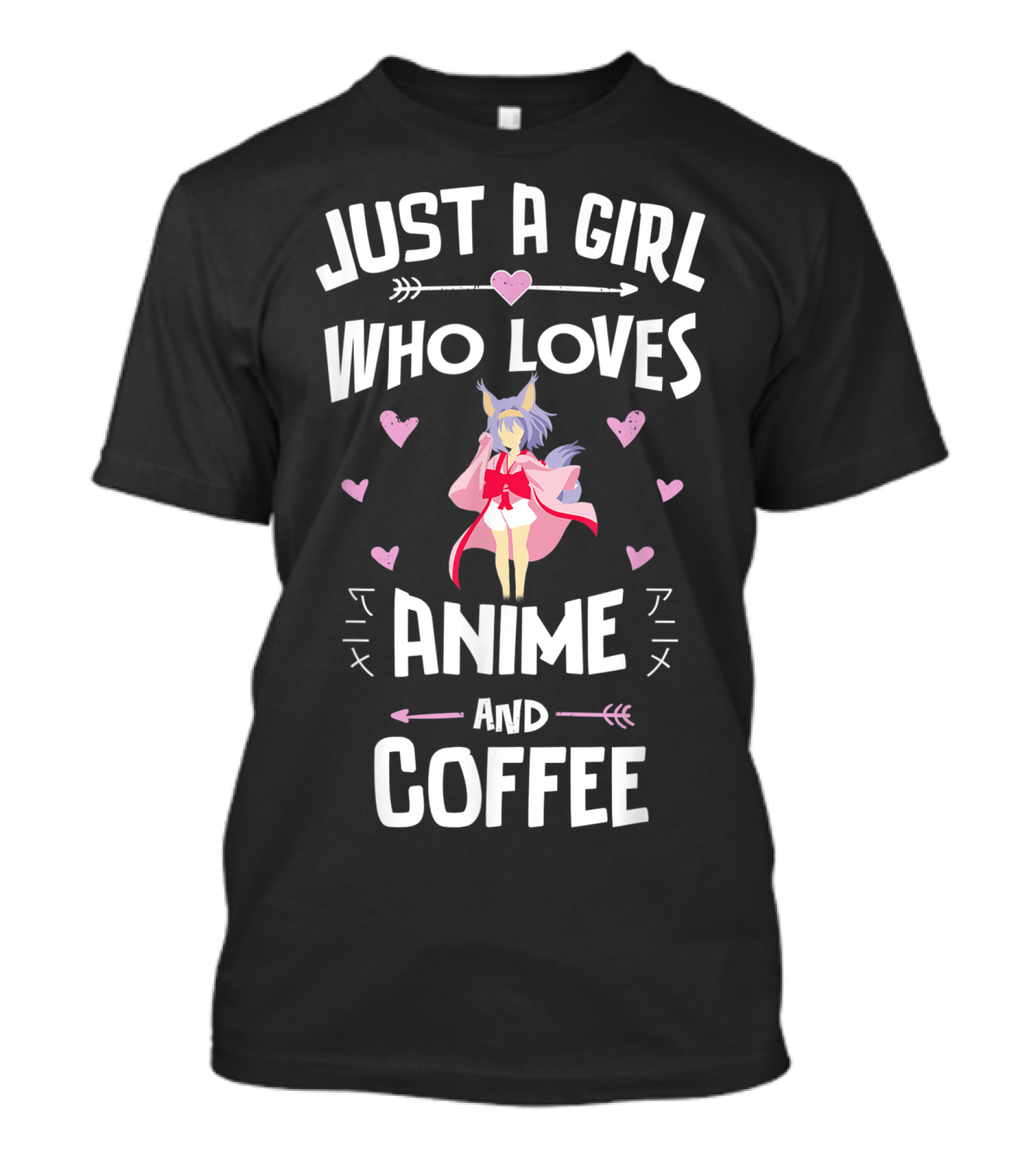 Just A Girl Who Loves Anime And Coffee T-Shirt