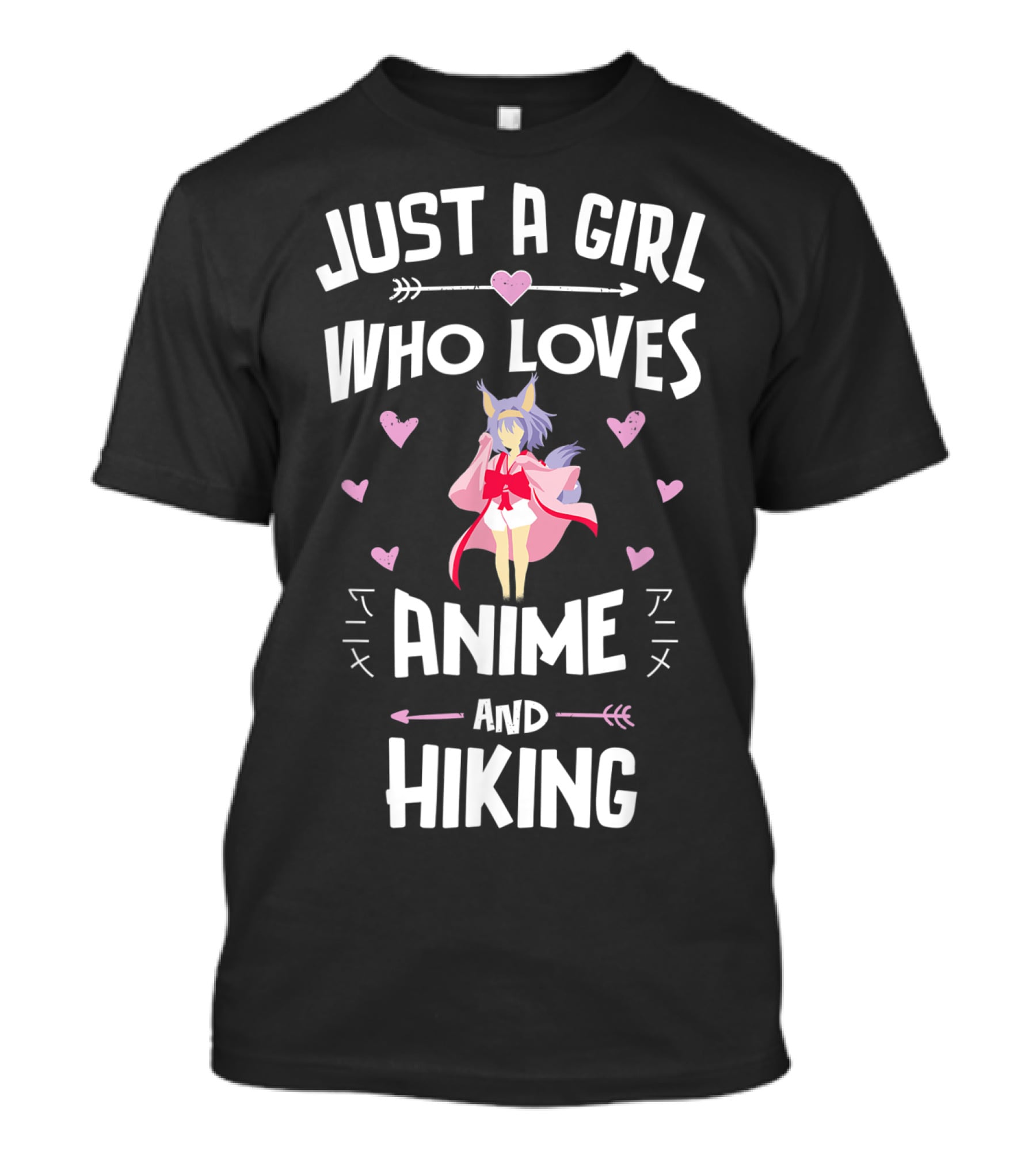 Just A Girl Who Loves Anime And Hiking T-Shirt