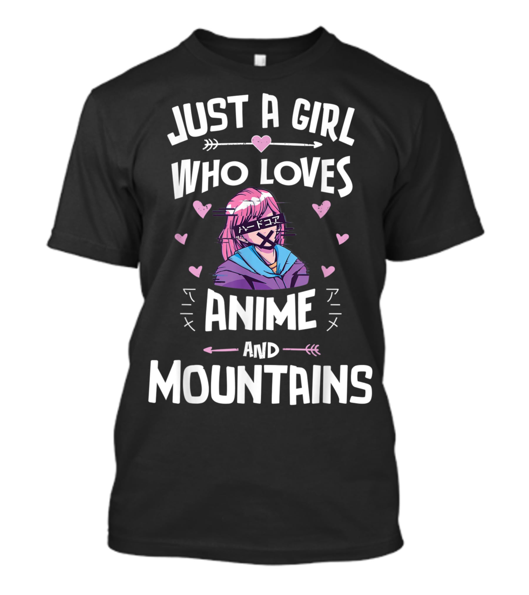 Just A Girl Who Loves Anime And Mountains T-Shirt