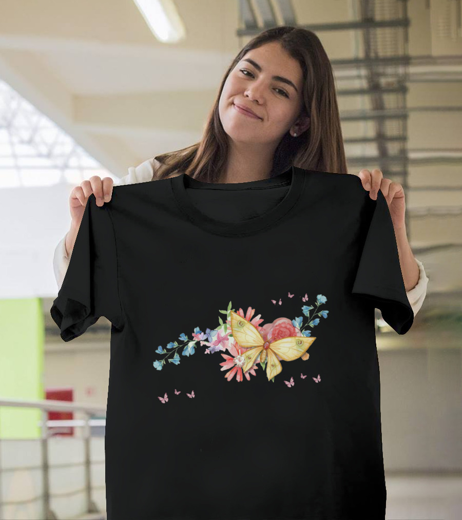 As Long As I Breathe You'll Be Remembered Butterfly Floral T-Shirt