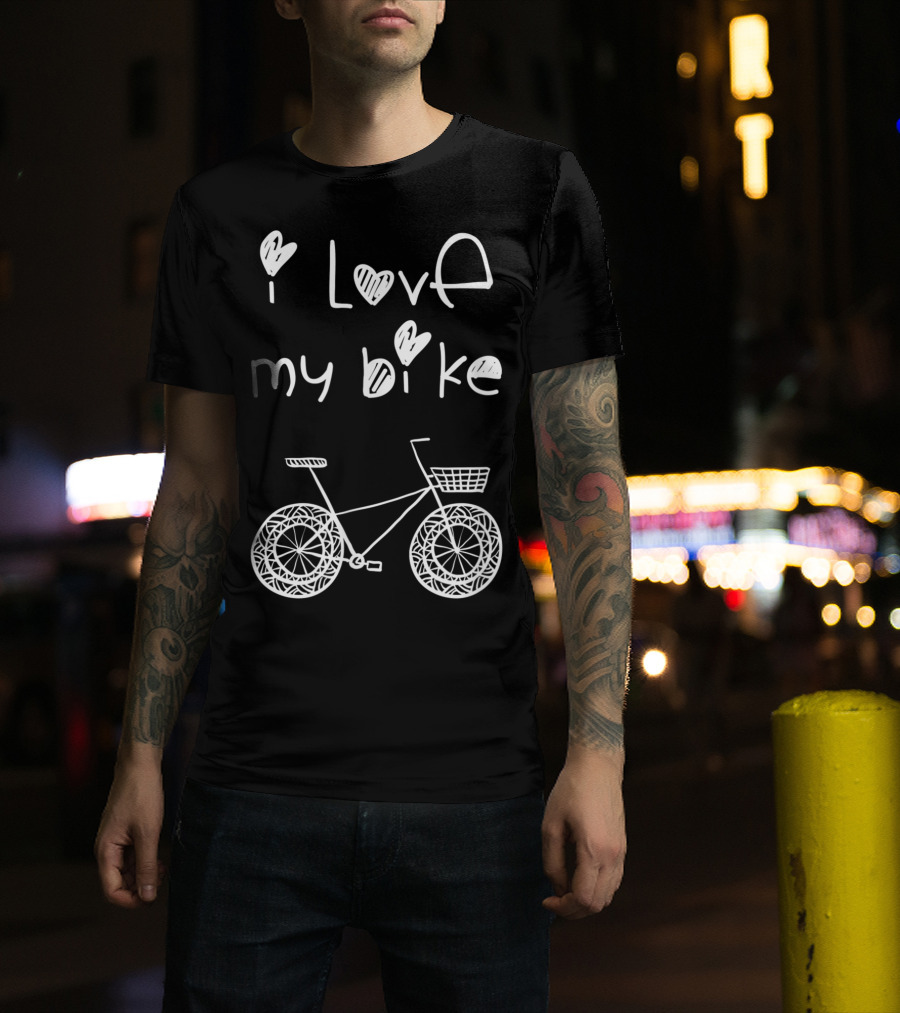 I Love My Bike Vintage Bicycle Biking T-Shirt