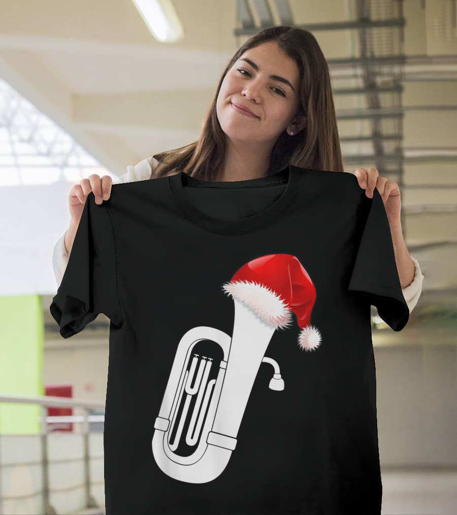 Christmas Tuba Santa Band Players Festive Holiday Instrument T-Shirt