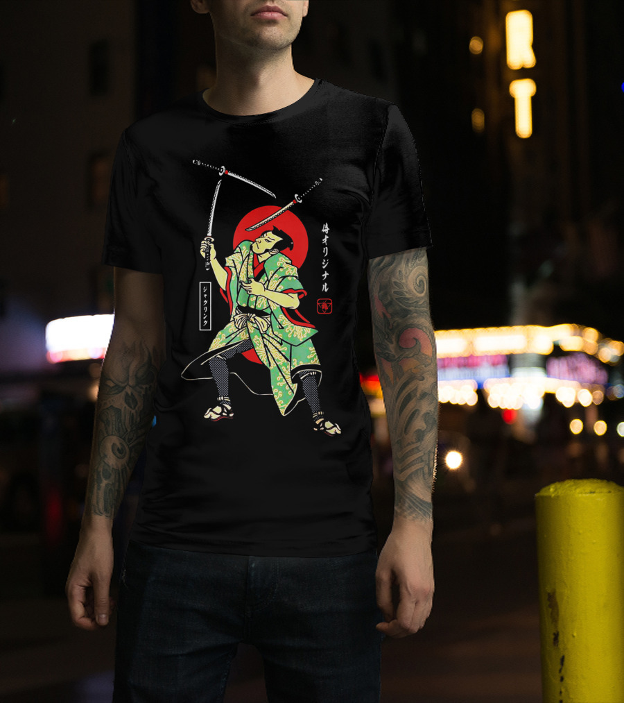 Juggling Samurai Original Japanese Warrior T-Shirt