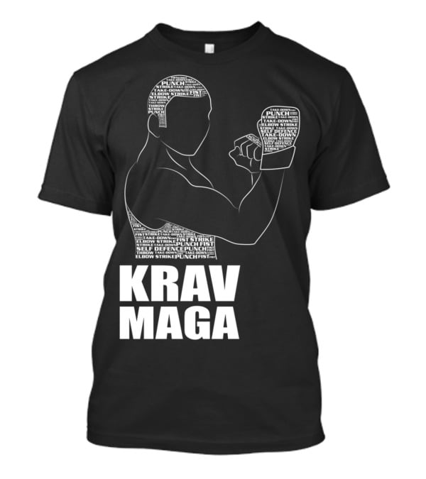 Krav Maga Men Self Defense Instructor Punch Strike Technique T-Shirt