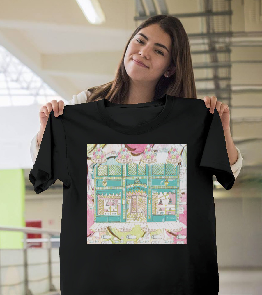 Laduree Shop Window Pastel Colour Macarons French Patisserie Display T-Shirt